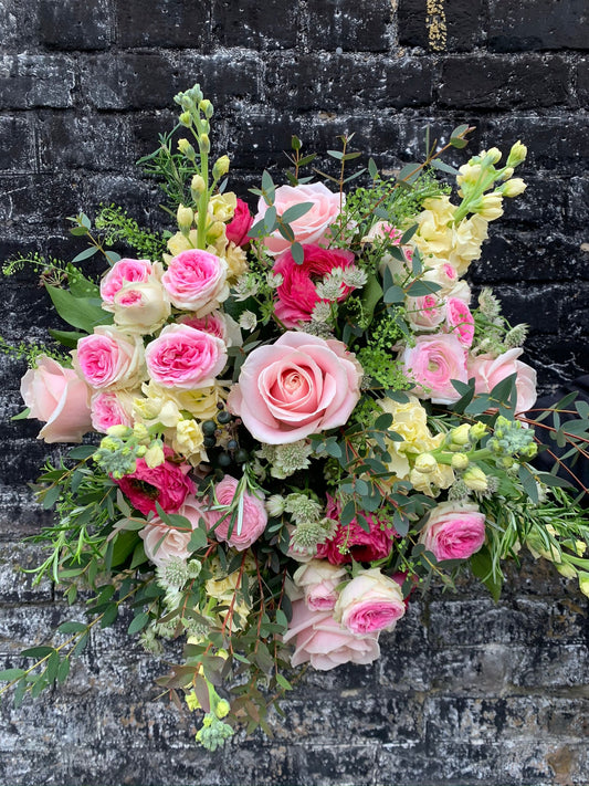 Mixed Hand tied bouquet - Pinks