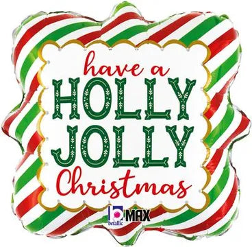 18 Foil Balloon - Holly Jolly Christmas